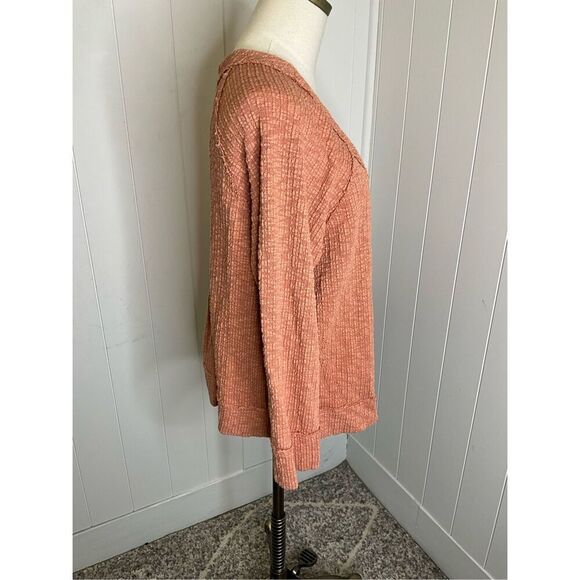 Turo by Vince Camuto Women's Size XL Blush Pink Heavy Weave Knit Cardigan Sweate - Picture 4 of 13